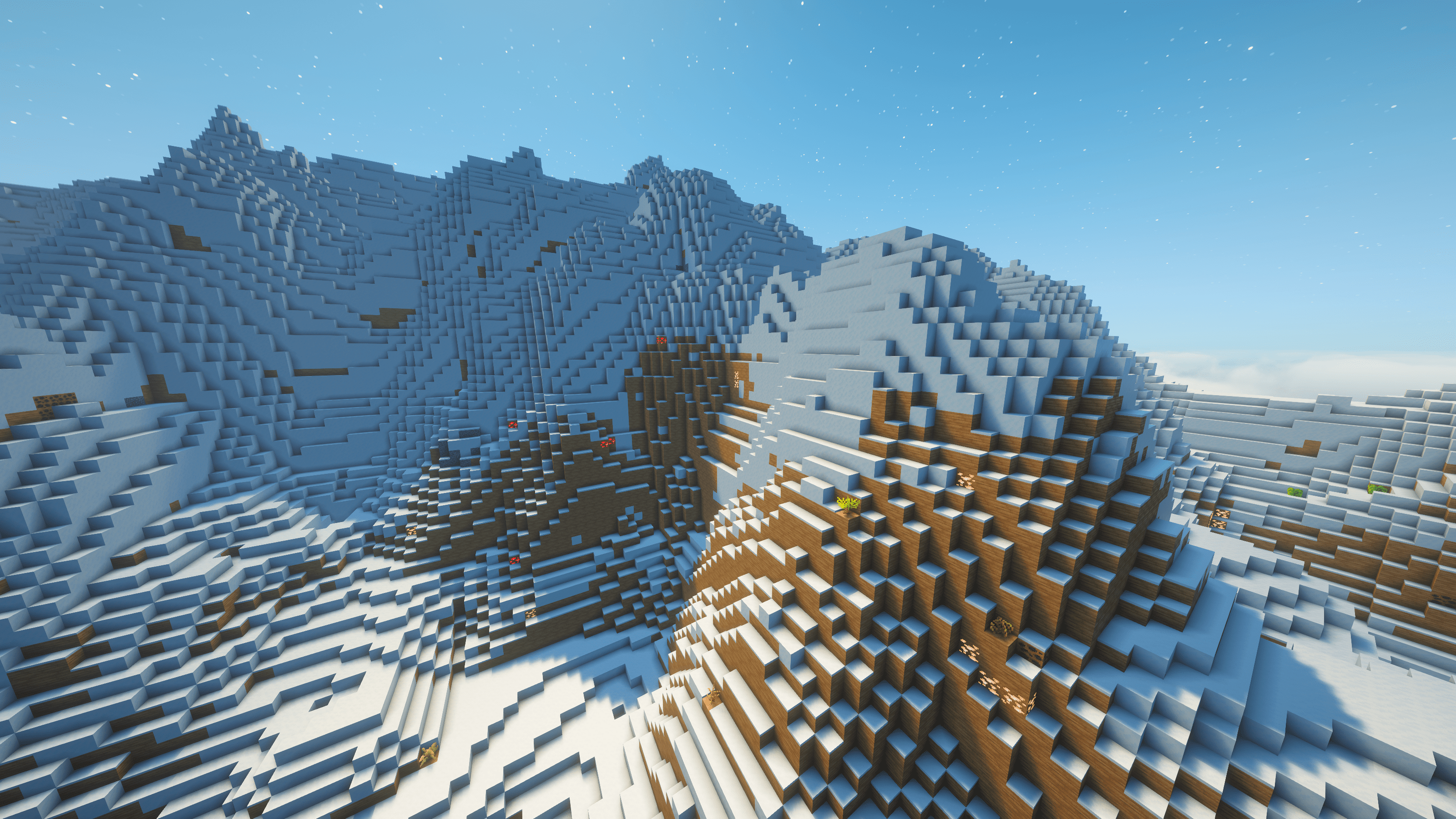 Snowcapped Red Peaks